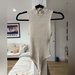 Zara Bodysuit Ribbed • Cream